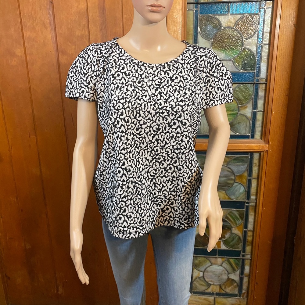 Anthropologie Postmark Cheetah Print Top